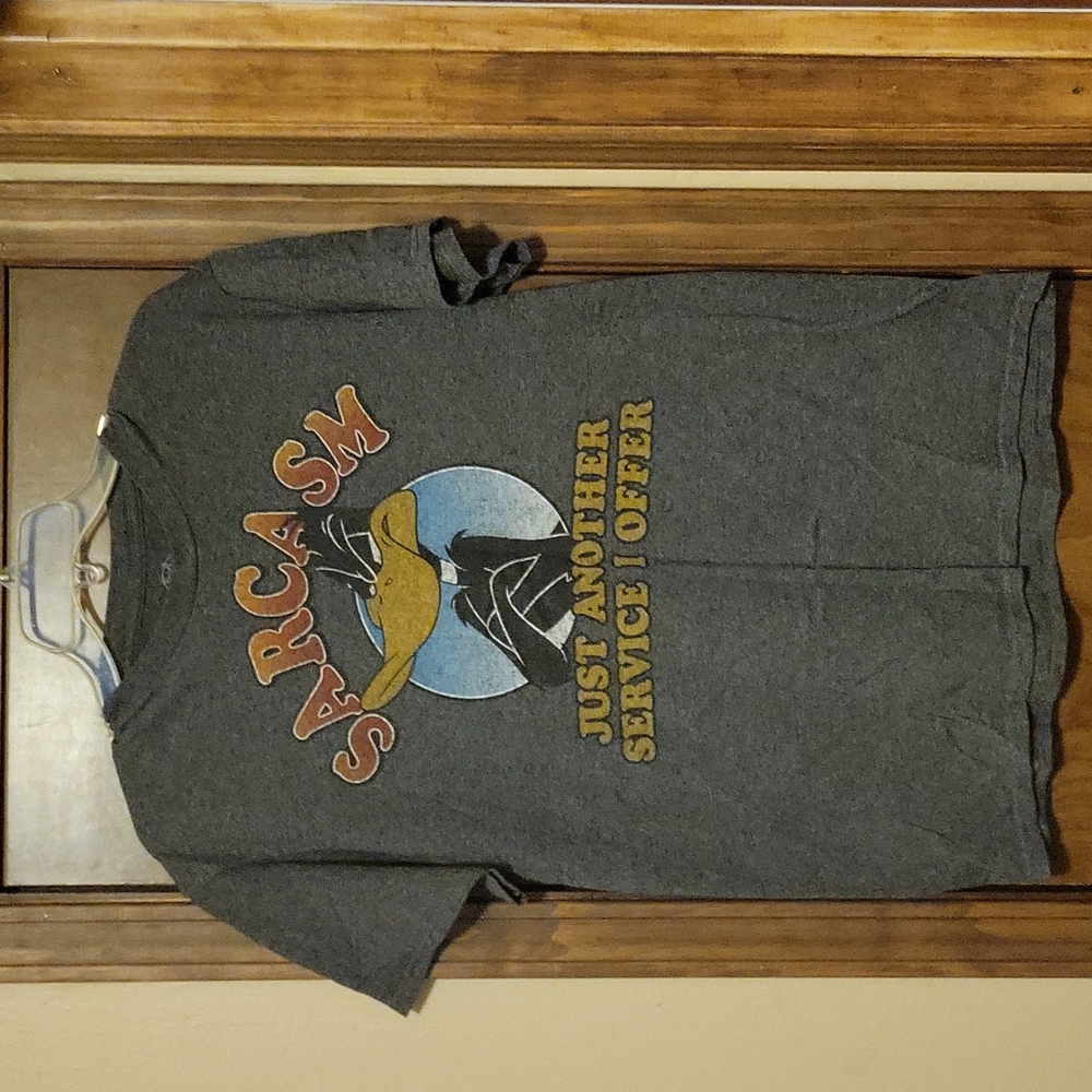 Daffy duck funny Tshirt.  Sarcasm just another service I offer
